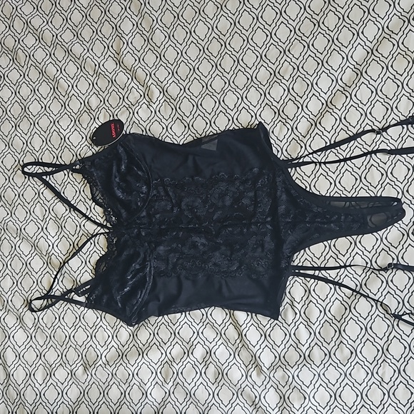 NWT Foxy Lace Gartered bodysuit - Picture 2 of 7